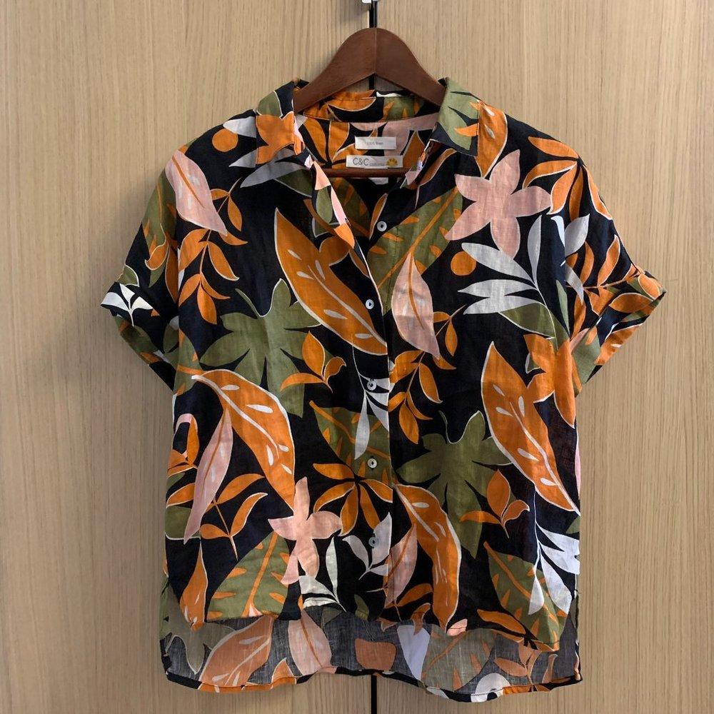 C&C California 100% Linen Button-Up Shirt